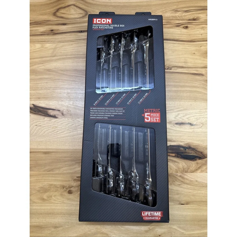 Icon Tools Double Box End Wrench & Flex Head Double Box End & Offset Box Wrench